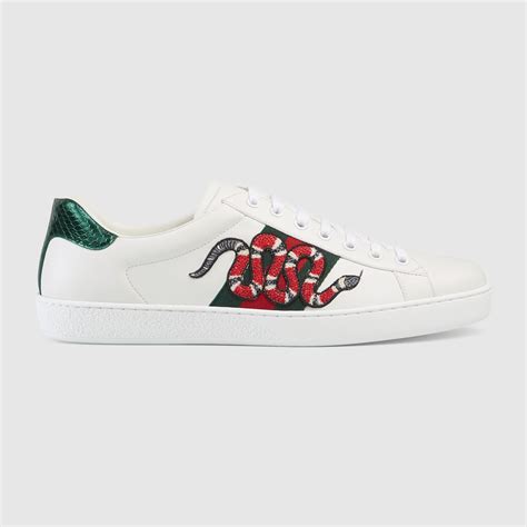 gucci ace embroidered sneaker duty free price|gucci ace embellished leather sneakers.